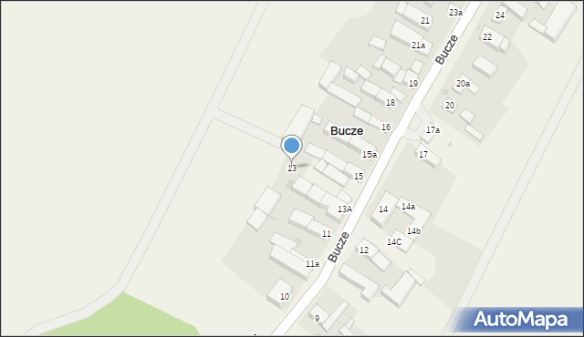 Bucze, Bucze, 13, mapa Bucze