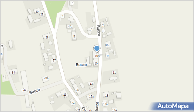 Bucze, Bucze, 10A, mapa Bucze