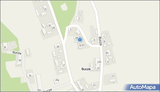 Bucze, Bucze, 5, mapa Bucze