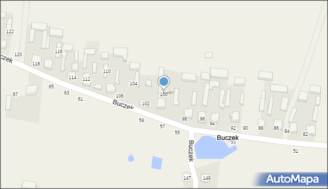 Buczek, Buczek, 100, mapa Buczek