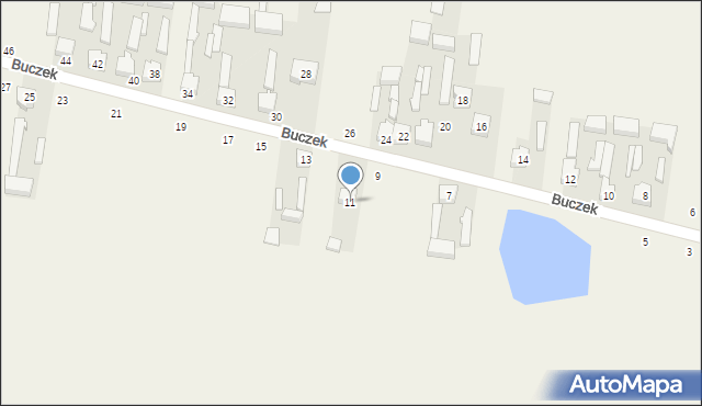 Buczek, Buczek, 11, mapa Buczek