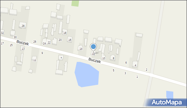 Buczek, Buczek, 12, mapa Buczek