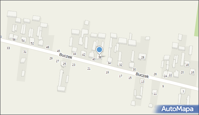 Buczek, Buczek, 38, mapa Buczek