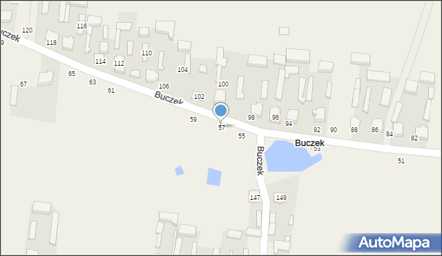 Buczek, Buczek, 57, mapa Buczek