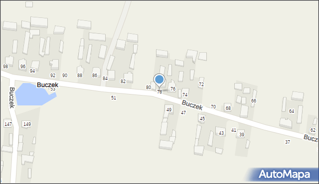 Buczek, Buczek, 78, mapa Buczek