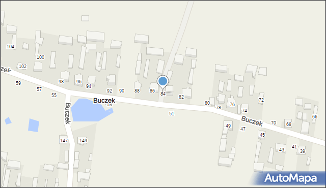 Buczek, Buczek, 84, mapa Buczek
