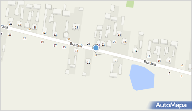 Buczek, Buczek, 9, mapa Buczek