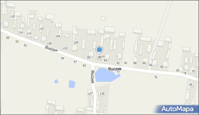 Buczek, Buczek, 96, mapa Buczek