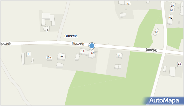 Buczek, Buczek, 12, mapa Buczek