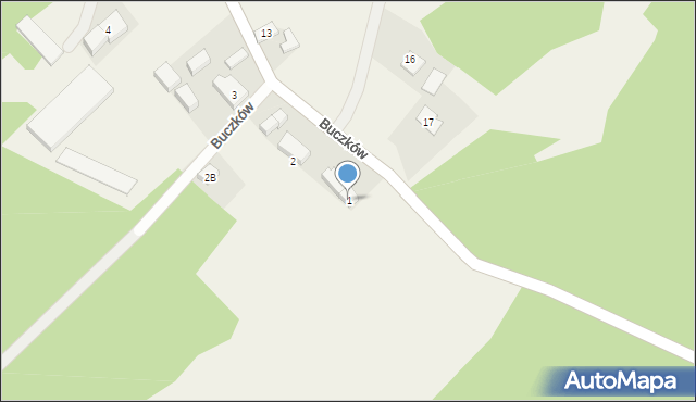 Buczków, Buczków, 1, mapa Buczków