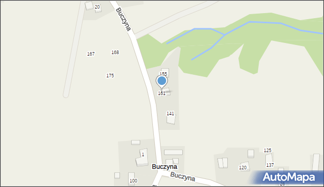 Buczyna, Buczyna, 161, mapa Buczyna