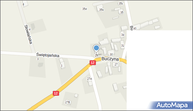 Buczyna, Buczyna, 29, mapa Buczyna