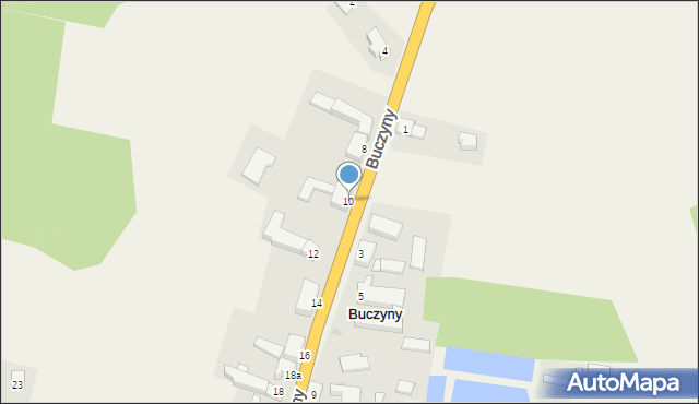 Buczyny, Buczyny, 10, mapa Buczyny