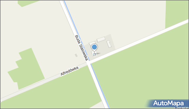 Buda Stalowska, Buda Stalowska, 13, mapa Buda Stalowska