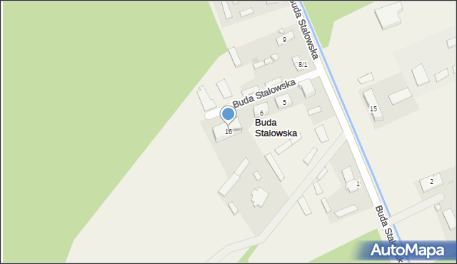 Buda Stalowska, Buda Stalowska, 16, mapa Buda Stalowska