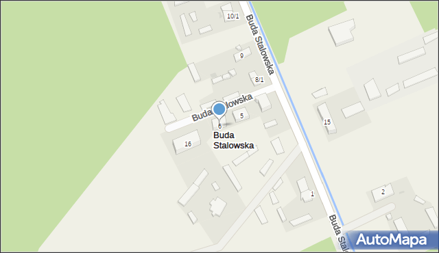 Buda Stalowska, Buda Stalowska, 6, mapa Buda Stalowska