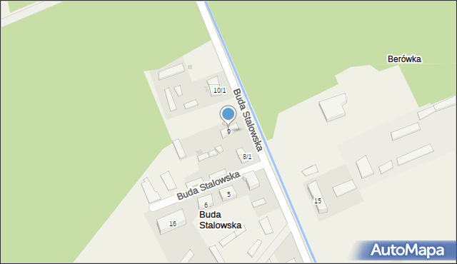 Buda Stalowska, Buda Stalowska, 9, mapa Buda Stalowska