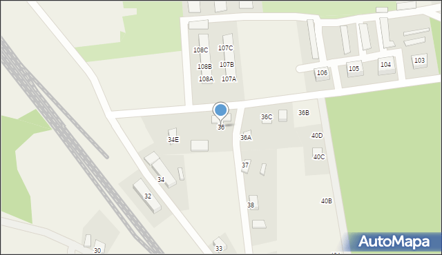 Budachów, Budachów, 36, mapa Budachów