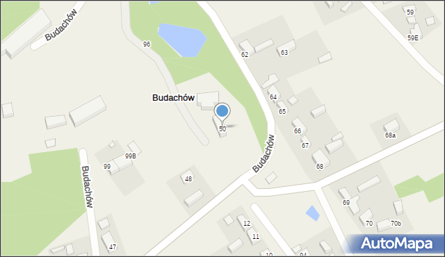 Budachów, Budachów, 50, mapa Budachów