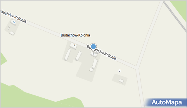 Budachów-Kolonia, Budachów-Kolonia, 3a, mapa Budachów-Kolonia