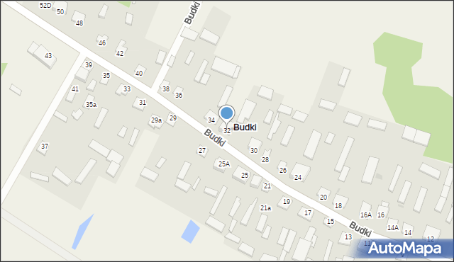 Budki, Budki, 32, mapa Budki