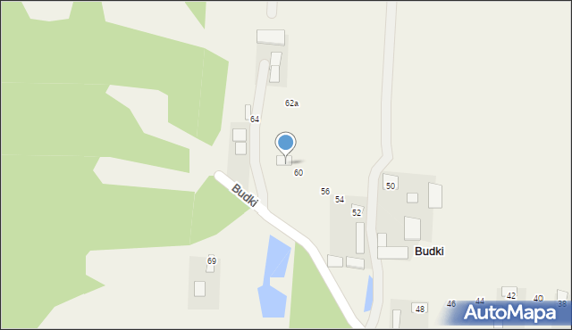 Budki, Budki, 62, mapa Budki