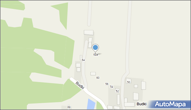 Budki, Budki, 62a, mapa Budki