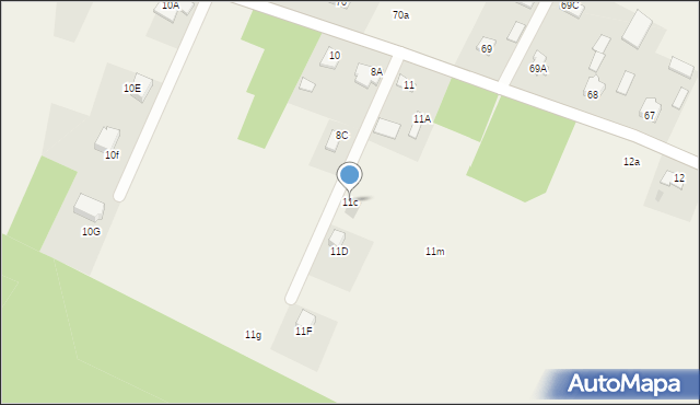 Budki Piaseckie, Budki Piaseckie, 11c, mapa Budki Piaseckie