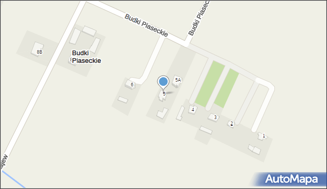Budki Piaseckie, Budki Piaseckie, 5, mapa Budki Piaseckie
