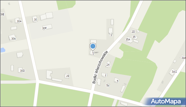Budki Wierzchowskie, Budki Wierzchowskie, 1, mapa Budki Wierzchowskie