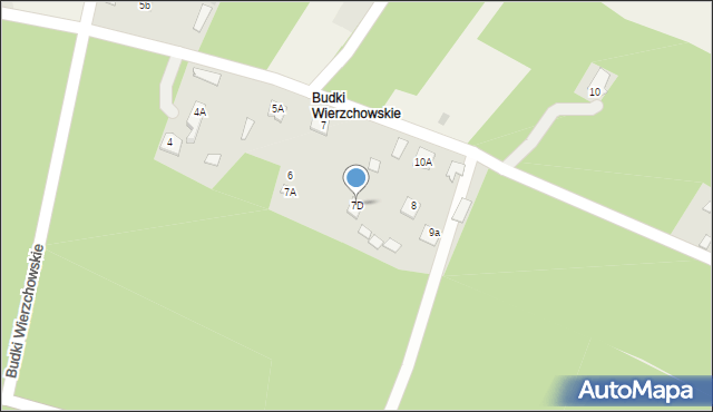 Budki Wierzchowskie, Budki Wierzchowskie, 7D, mapa Budki Wierzchowskie