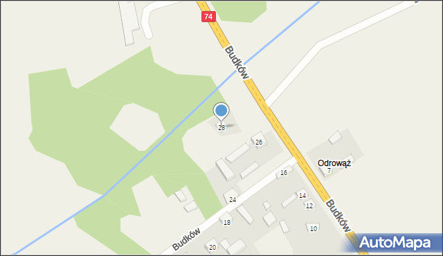 Budków, Budków, 28, mapa Budków