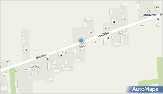 Budków, Budków, 50, mapa Budków