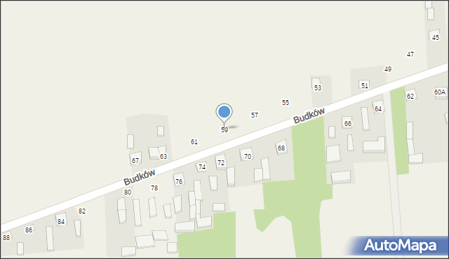 Budków, Budków, 59, mapa Budków