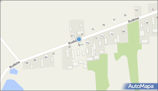 Budków, Budków, 78, mapa Budków