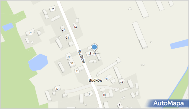 Budków, Budków, 12, mapa Budków