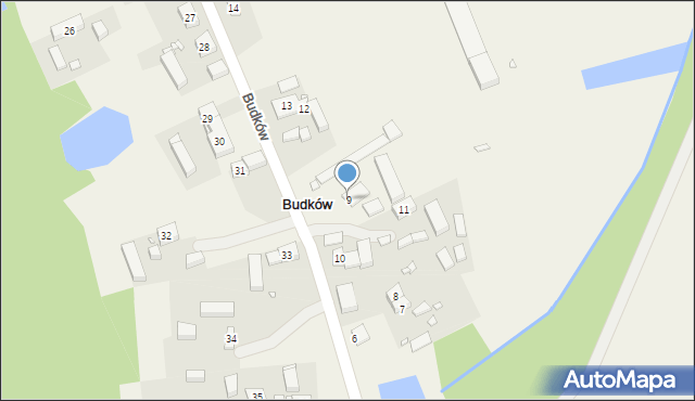 Budków, Budków, 9, mapa Budków