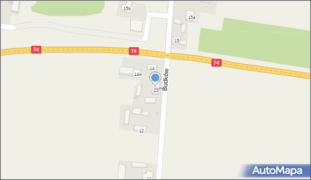 Budków, Budków, 13, mapa Budków