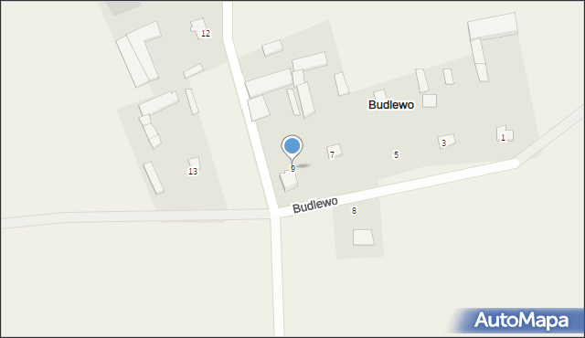 Budlewo, Budlewo, 9, mapa Budlewo