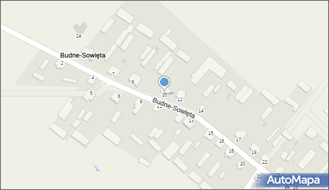Budne-Sowięta, Budne-Sowięta, 10, mapa Budne-Sowięta