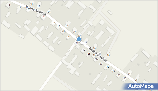 Budne-Sowięta, Budne-Sowięta, 21A, mapa Budne-Sowięta