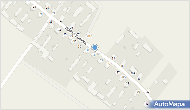 Budne-Sowięta, Budne-Sowięta, 32, mapa Budne-Sowięta