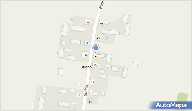 Budno, Budno, 17, mapa Budno
