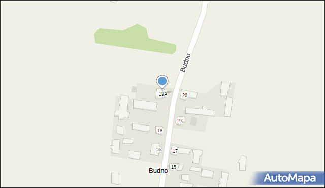 Budno, Budno, 19A, mapa Budno