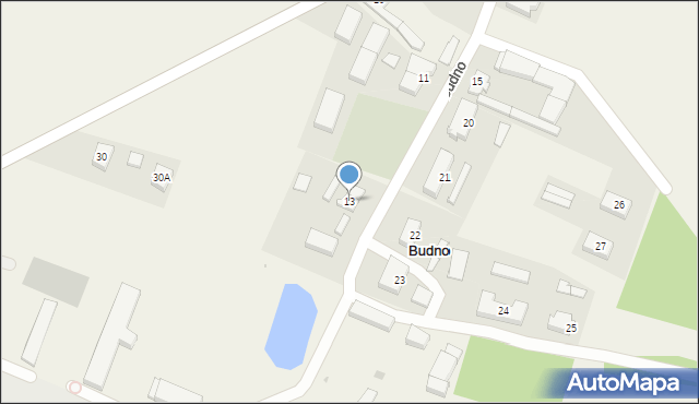 Budno, Budno, 13, mapa Budno