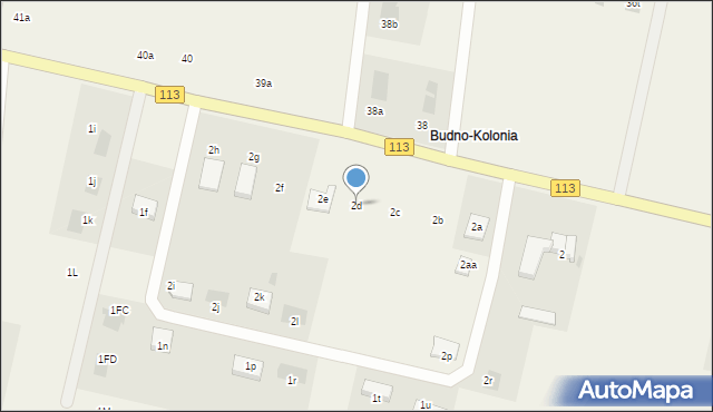 Budno, Budno, 2d, mapa Budno