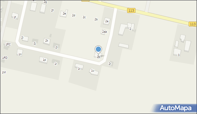 Budno, Budno, 2p, mapa Budno