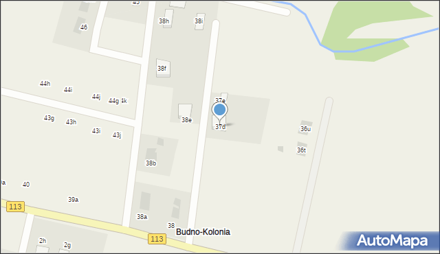 Budno, Budno, 37d, mapa Budno