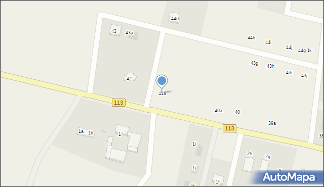 Budno, Budno, 41a, mapa Budno