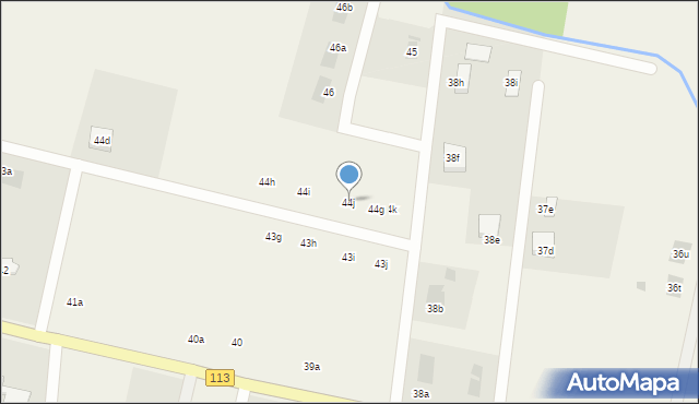 Budno, Budno, 44j, mapa Budno